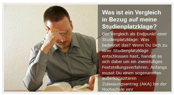 Pro und contra einer Studienplatzklage