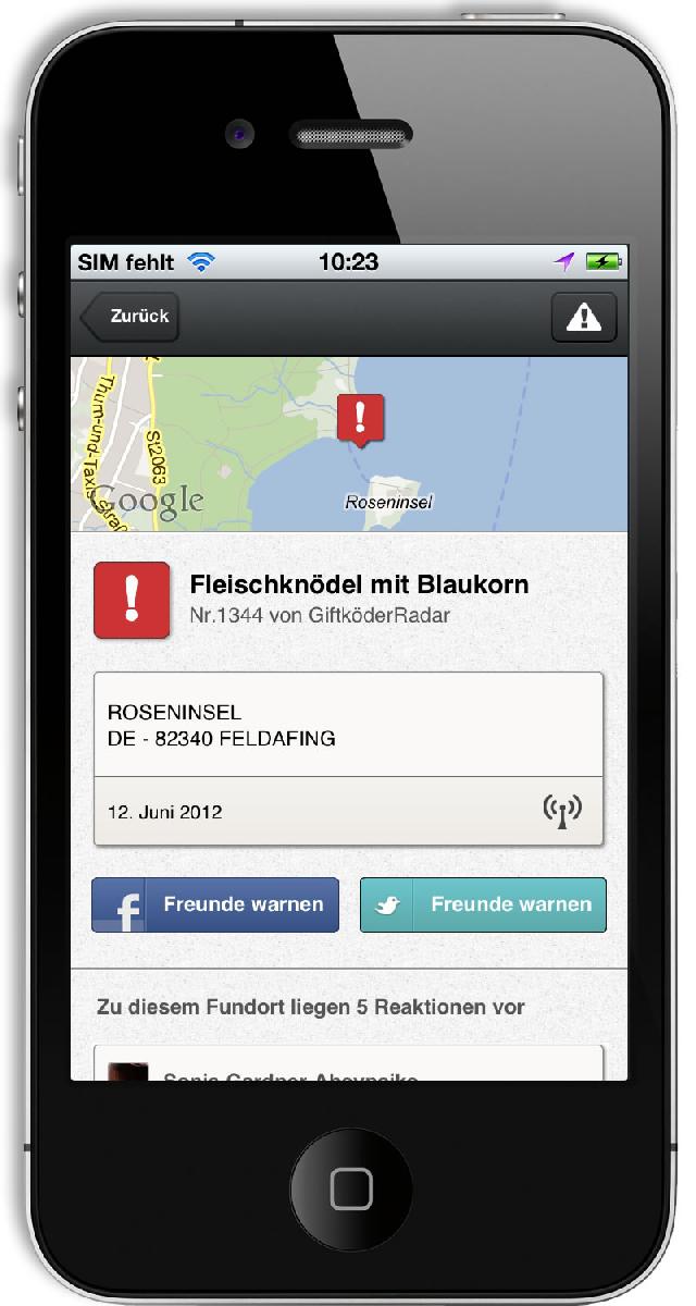 GiftköderRadar  der mobile Doggy-Guard für Hundebesitzer