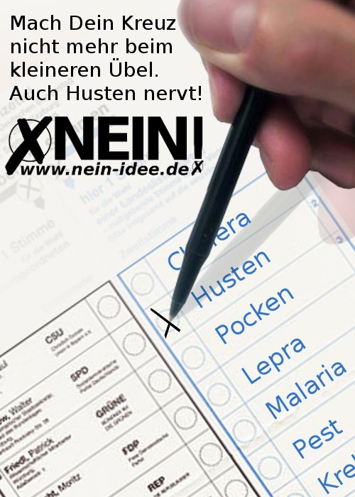 NEIN!-Idee Deutschland: Fels in der Brandung des Parteien-Einheitsbreis