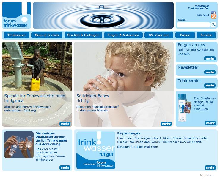 Neuer Auftritt für das Forum Trinkwasser