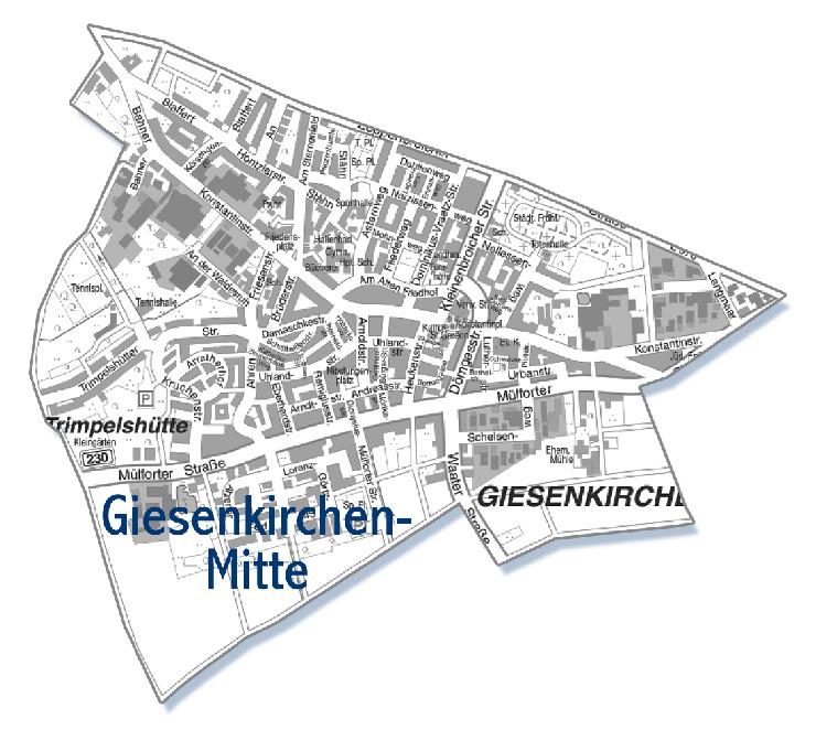 Stadtteile in Mönchengladbach