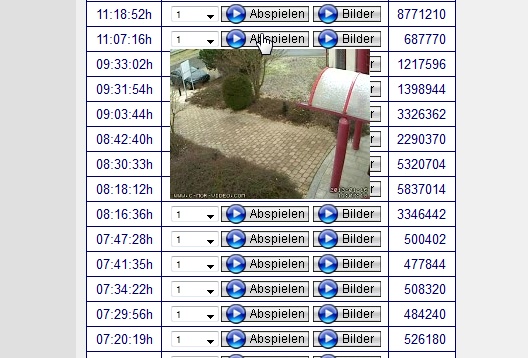 IP-Videoüberwachung mit Vorschausuche