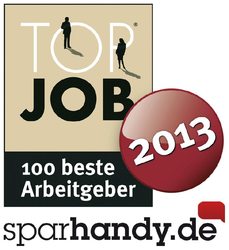 Top Job: Die Sparhandy GmbH wurde zu den 100 besten Arbeitgebern in Deutschland gewählt