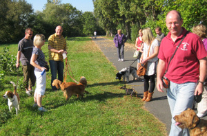 Am Ostermontag gemeinsam mit dem Hund entlang am Main