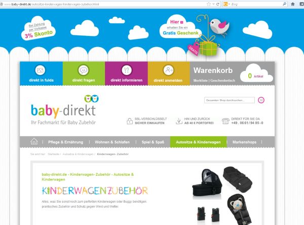 Kinderwagen-Ratgeber jetzt online bei baby-direkt