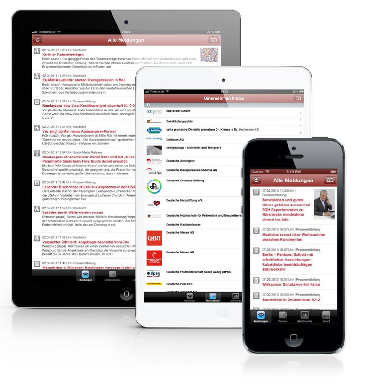ddp direct vervollständigt Angebot mobiler Apps für PR-Inhalte