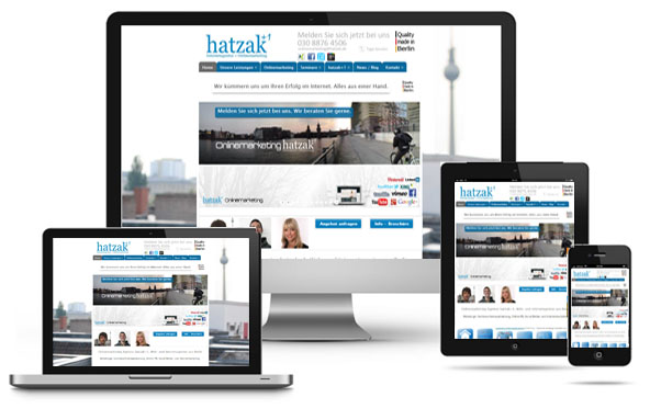 Responsive Webdesign auf dem höchsten Niveau. Ihre Homepage optimiert für Smartphones und Tablets made in Berlin