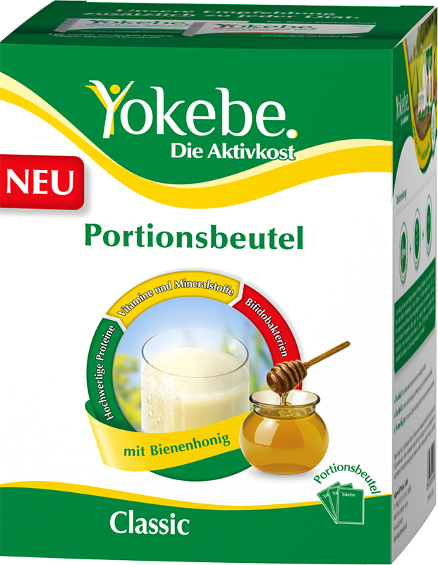 Abnehmen mit Yokebe  Die Aktivkost jetzt auch im praktischen Portionsbeutel. Ideal für unterwegs!