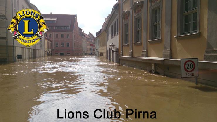 Hilfeaufruf des Präsidenten des Lions Club Pirna - Hochwasser Pirna 2013