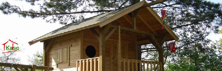 Ein Kinder Spielhaus in verschiedenen Varianten bei kasohaus.de