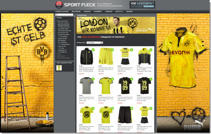 Sport Fleck: Neue BVB-Fan-Kollektion 2013/2014 ab sofort bei uns erhältlich!