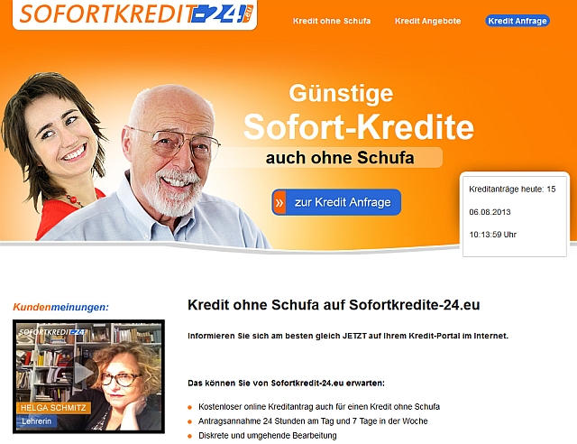 SofortKredit-24.eu: Kredit ohne Schufa