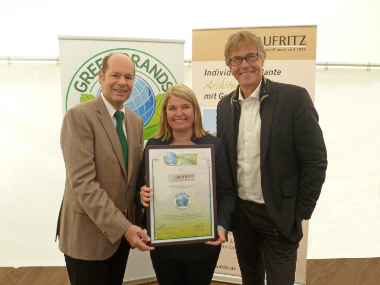 Ökohaus-Pionier Baufritz erhält internationale GREEN BRANDS-Zertifizierung