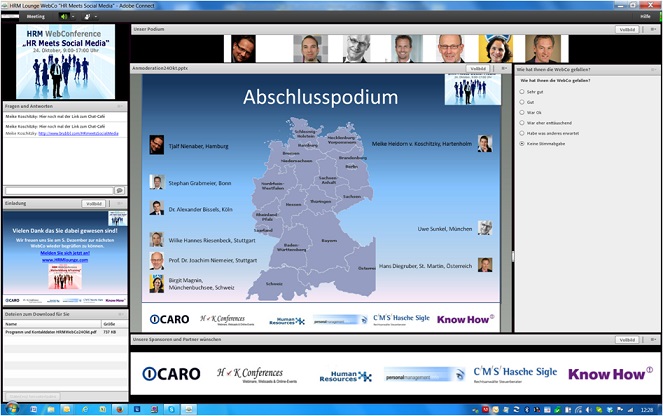 Knapp 300 Teilnehmer bei HR Web-Konferenz im Oktober