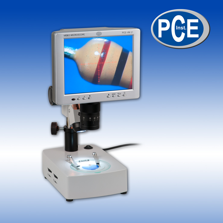 Werkstatt-Mikroskop PCE-VM 21 mit Monitor