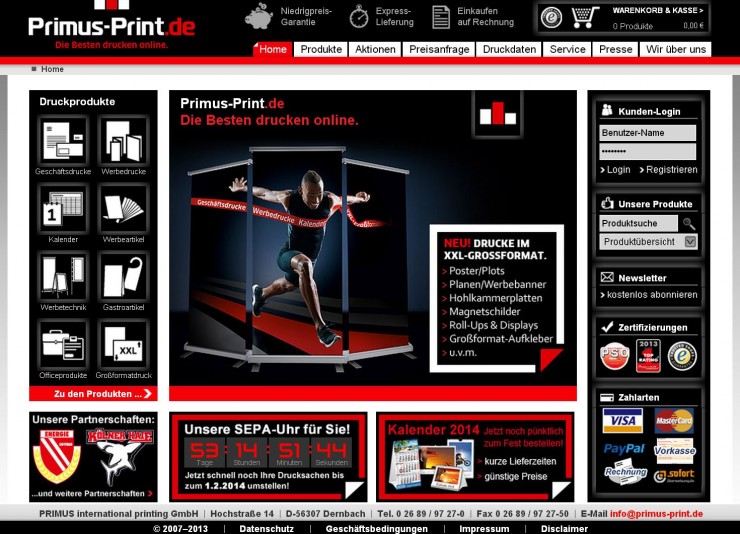 Primus-Print.de informiert über anstehende SEPA-Umstellung