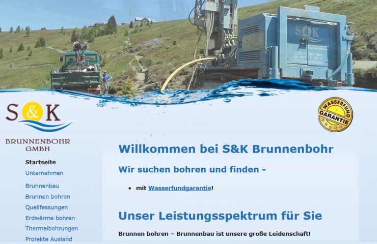Hochprofessioneller Brunnenbau und Brunnen bohren mit führenden Experten aus dem österreichischen Bundesland Kärnten