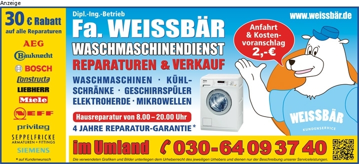 Waschmaschinen Reparatur Berlin