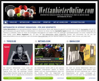 Online Wettanbieter Vergleich - immer den passenden Sportwettenanbieter finden